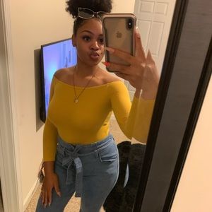 Mustard yellow bodysuit